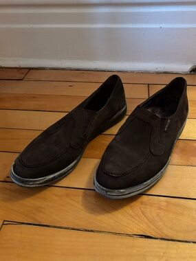 Mephisto Women's Slip-On Loafers in Dark Brown Suede